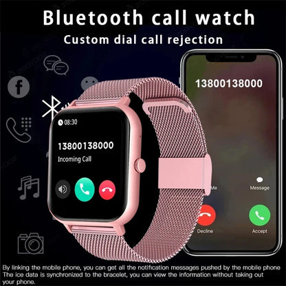 2024 For Xiaomi Smart Watch Women Custom Dial Smartwatch Men Waterproof Clock Bluetooth Call Watches Full Touch Sports Bracelet