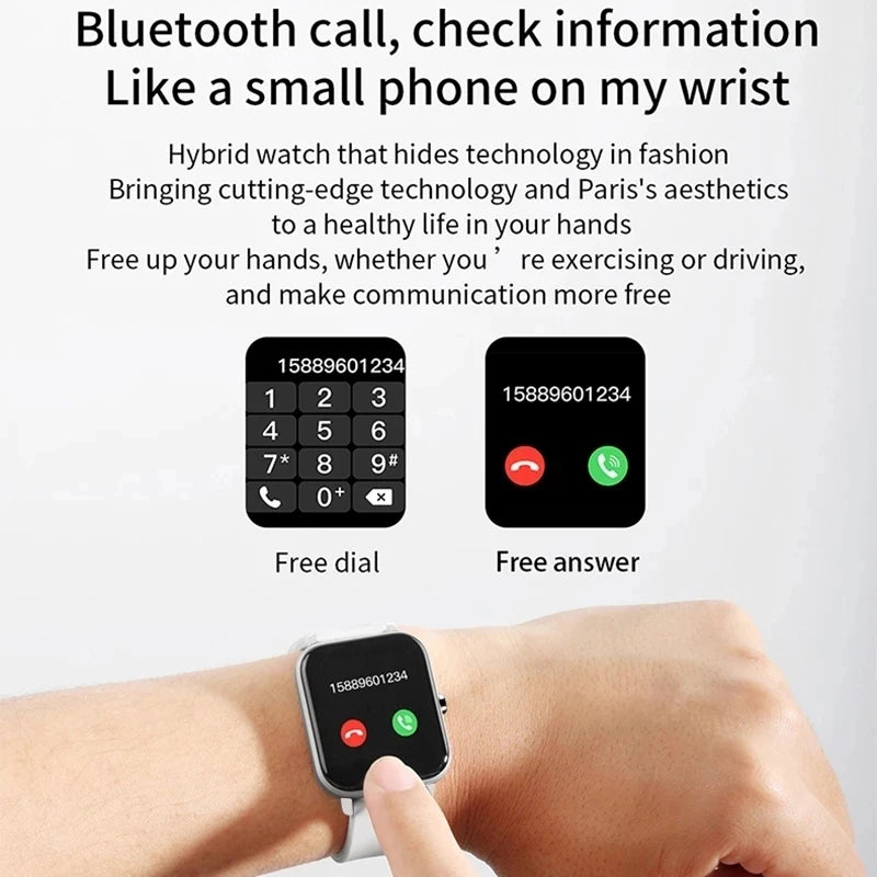2024 New Voice Calling Smartwatch Men Health Monitoring IP67 Waterproof Smart Notifications Voice Assistant Smart Watch Women